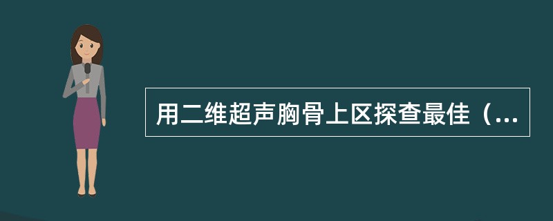 用二维超声胸骨上区探查最佳（　　）。