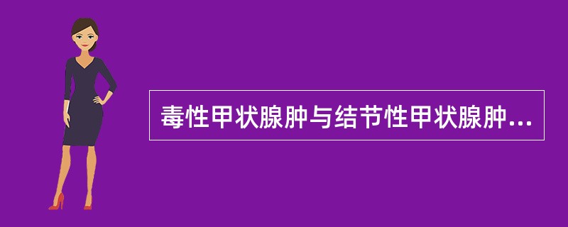 毒性甲状腺肿与结节性甲状腺肿的主要超声鉴别依据是