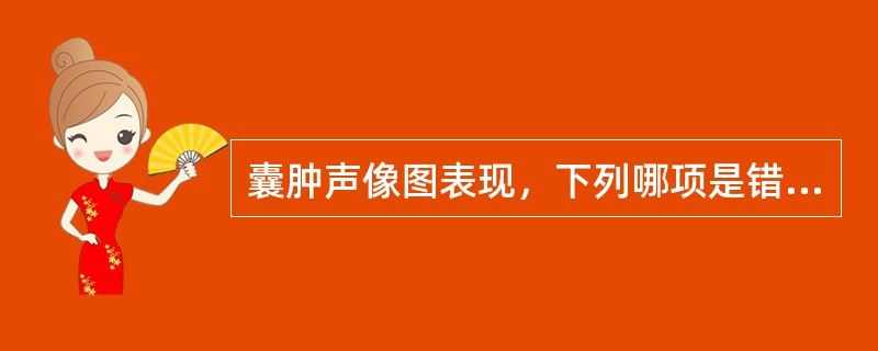 囊肿声像图表现，下列哪项是错误的？（　　）