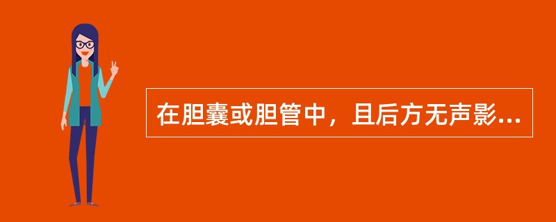 在胆囊或胆管中，且后方无声影的回声团不可能为（　　）。