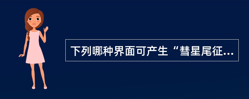 下列哪种界面可产生“彗星尾征”伪像（　　）。