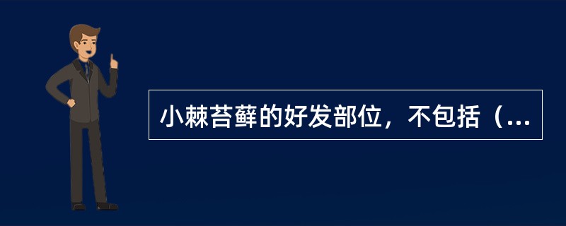 小棘苔藓的好发部位，不包括（　　）。