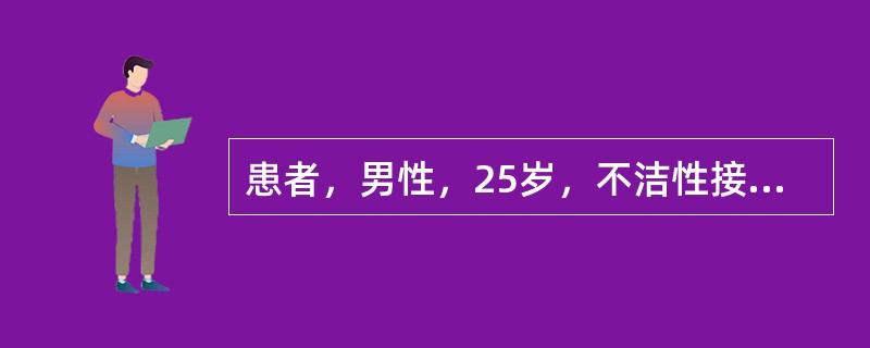 患者，男性，25岁，不洁性接触后3天，尿道口发痒、红肿、疼痛，并有脓性分泌物。最可能的诊断是（　　）。