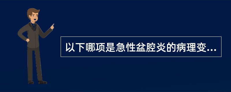 以下哪项是急性盆腔炎的病理变化？（　　）