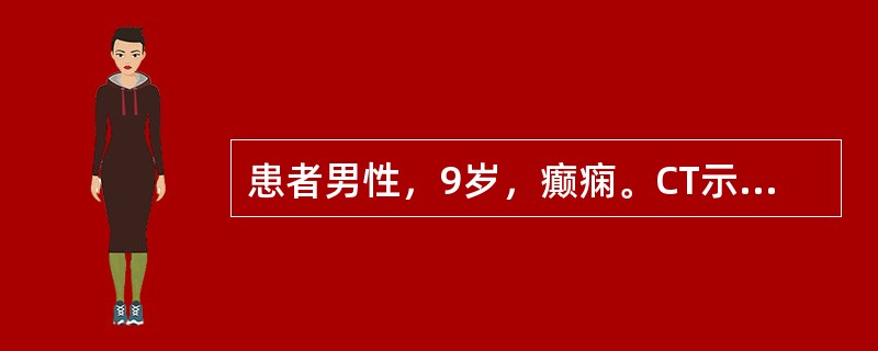 患者男性，9岁，癫痫。CT示右顶叶表面有一裂隙，向内并延伸到侧脑体旁，侧脑室外侧可见一局限性突起与其相连，最可能诊断为（　　）。