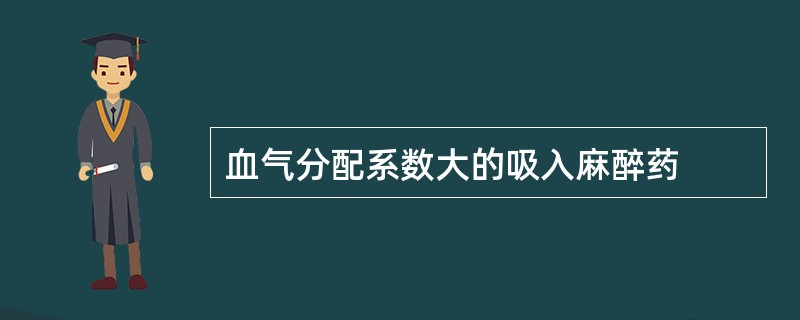 血气分配系数大的吸入麻醉药