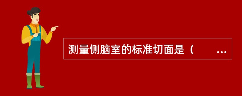 测量侧脑室的标准切面是（　　）。