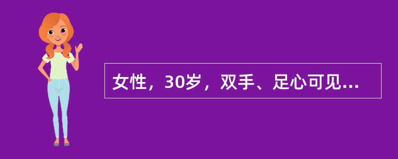 女性，30岁，双手、足心可见对称性红斑上成群淡黄色针头至粟粒大小脓疱。反复发作5年。掌部初发于大小鱼际，后渐扩展至掌心。部分脓疱已经干涸、结痂及脱屑，鳞屑下反复出现成群新疱。本病的病理不可能是（　　）