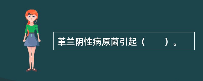 革兰阴性病原菌引起（　　）。