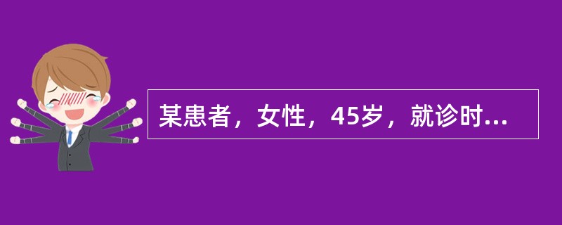 某患者，女性，45岁，就诊时主诉近来怕冷，乏力，很少出汗，嗜睡，动作缓慢，思维迟钝，记忆力差，头发脱落明显，手和下肢经常水肿。实验室检查结果见血清FT3，FT4降低，血清TSH升高，TRH兴奋试验强阳