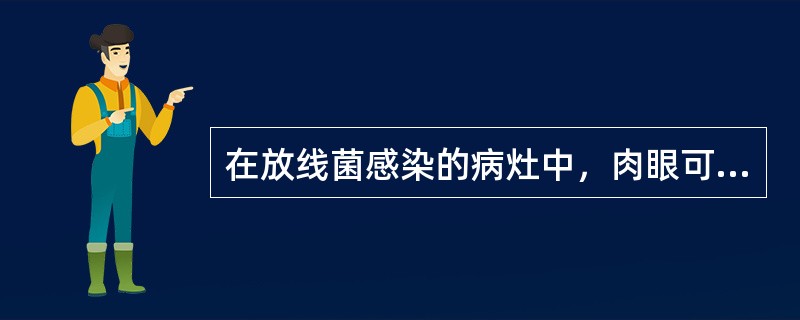 在放线菌感染的病灶中，肉眼可见黄色小颗粒，其实质是（　　）。