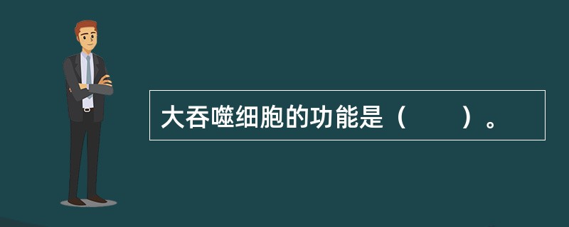 大吞噬细胞的功能是（　　）。