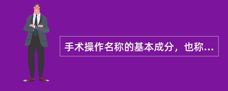 手术操作名称的基本成分，也称为核心轴心的是（　　）。