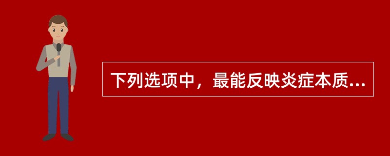 下列选项中，最能反映炎症本质的病变是（　　）。