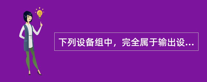 下列设备组中，完全属于输出设备的一组是