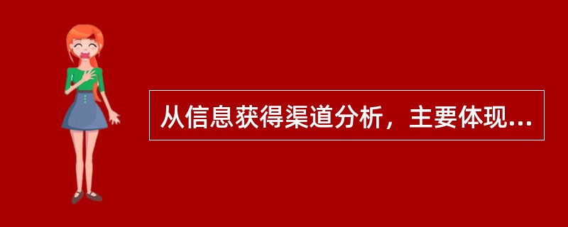 从信息获得渠道分析，主要体现在主诉、现病史、既往史等方面的信息是（　　）。