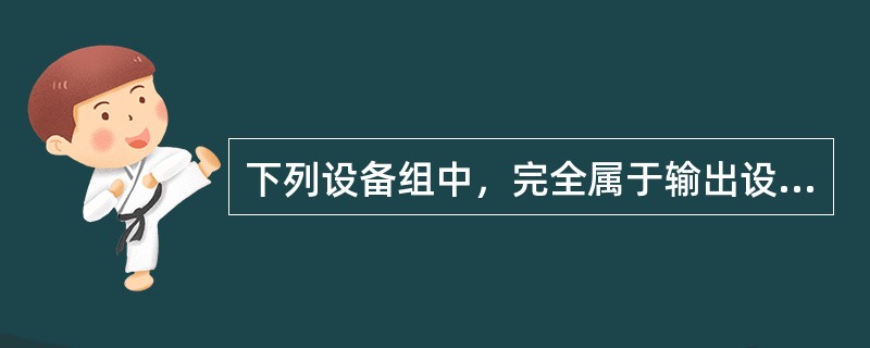 下列设备组中，完全属于输出设备的一组是