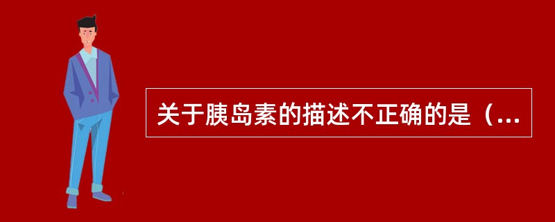 关于胰岛素的描述不正确的是（　　）。