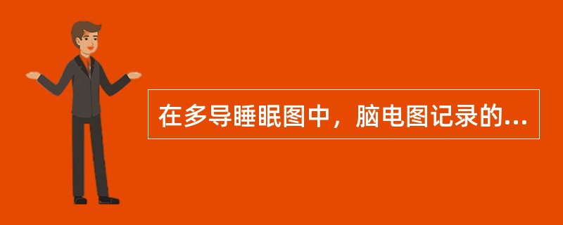 在多导睡眠图中，脑电图记录的导联数可适当减少到6～8导，至少应包括（　　）。