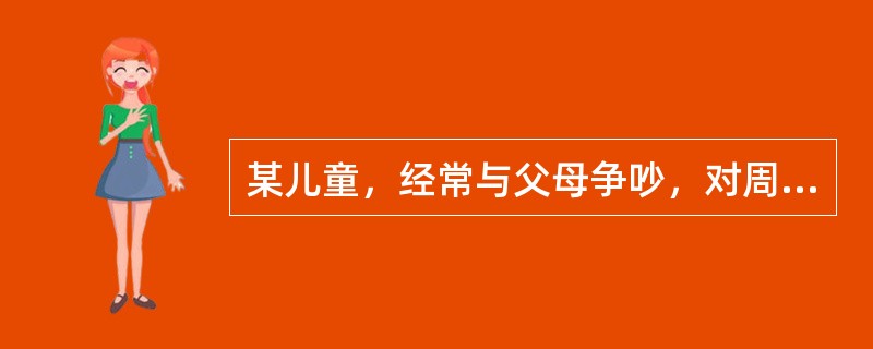 某儿童，经常与父母争吵，对周围的人抱怨和不满，并故意对抗和拒绝成人对他的要求，出现报复行为，无智力问题。该障碍属于（）