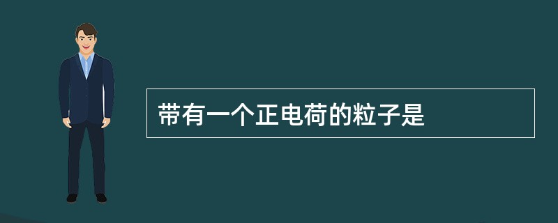 带有一个正电荷的粒子是