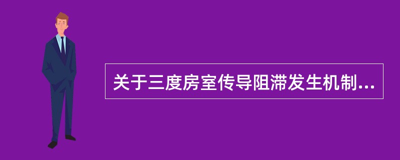 关于三度房室传导阻滞发生机制的表述，哪项正确？（　　）