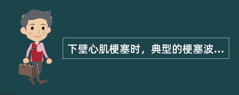 下壁心肌梗塞时，典型的梗塞波形出现在（　　）