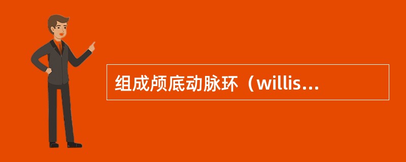 组成颅底动脉环（willis环）的血管包括（　　）。