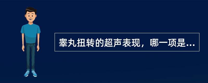 睾丸扭转的超声表现，哪一项是不正确的？（　　）