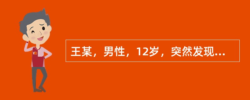 王某，男性，12岁，突然发现阴囊肿胀、剧疼。超声显示：睾丸轻度肿大，中等回声，2—3小时后复查睾丸回声尚均匀，睾丸内血流消失。该病应是（　　）。