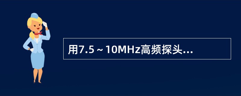 用7.5～10MHz高频探头，探测正常附睾，超声显示（　　）。