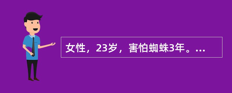 女性，23岁，害怕蜘蛛3年。来访者的这种焦虑属于