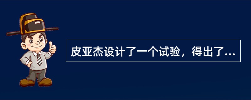 皮亚杰设计了一个试验，得出了“幼儿对事物进行判断时是以自我为中心，不能采纳别人的观点”的结论。这个试验幼儿对事物进行判断时是以自我为中心，不能采纳别人的观点