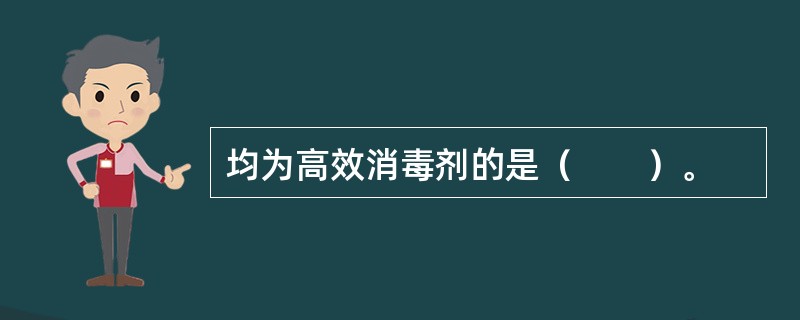 均为高效消毒剂的是（　　）。