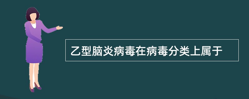 乙型脑炎病毒在病毒分类上属于