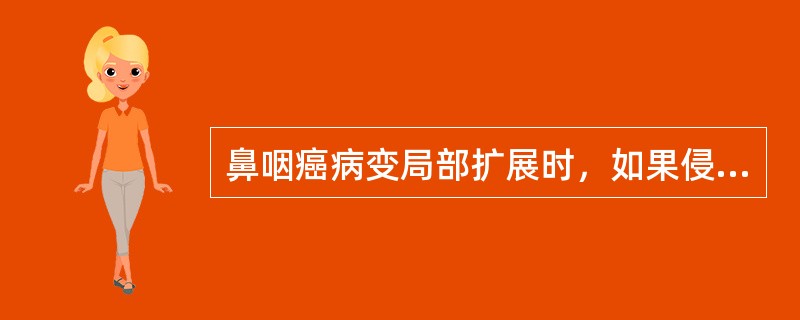 鼻咽癌病变局部扩展时，如果侵犯了茎突后间隙，下列描述中错误的是（　　）。