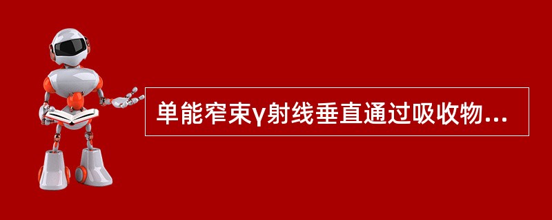 单能窄束γ射线垂直通过吸收物质时，其强度按照哪种规律衰减？（　　）