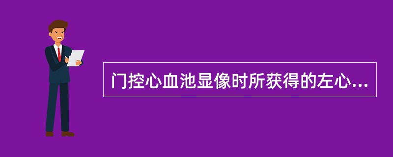 门控心血池显像时所获得的左心室放射性一时间曲线（A代表放射性计数，T代表心动周期）如图所示：<br /><img border="0" src="dat