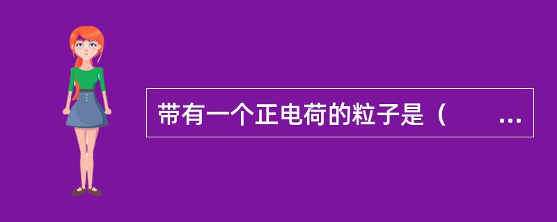 带有一个正电荷的粒子是（　　）。