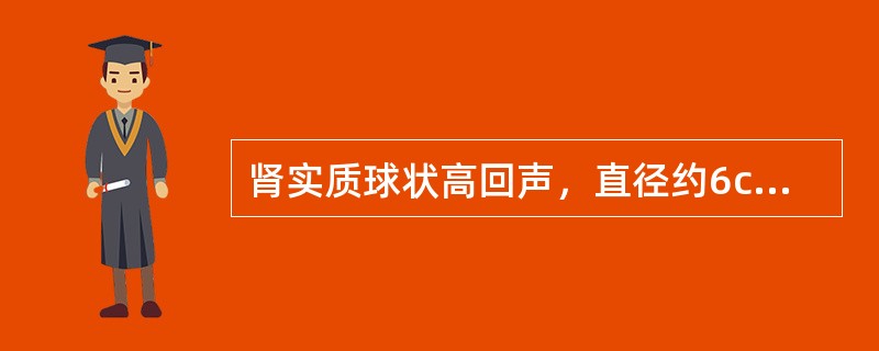 肾实质球状高回声，直径约6cm，边界清楚。可能的疾病是（　　）。