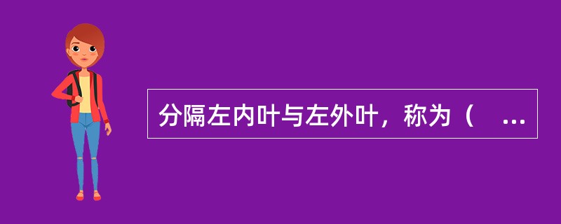 分隔左内叶与左外叶，称为（　　）。