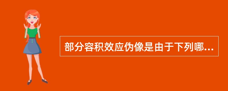 部分容积效应伪像是由于下列哪项原因产生