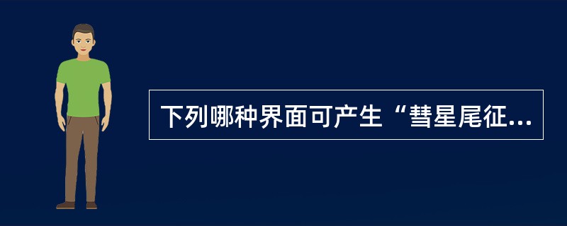 下列哪种界面可产生“彗星尾征”伪像（　　）。