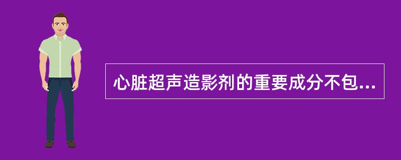 心脏超声造影剂的重要成分不包括（　　）。