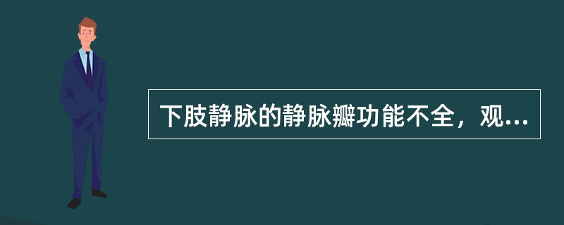 下肢静脉的静脉瓣功能不全，观察有无反流及其速度快慢，首选的技术是（　　）。