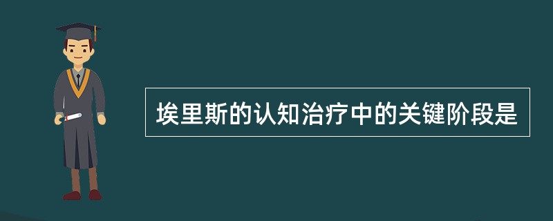 埃里斯的认知治疗中的关键阶段是