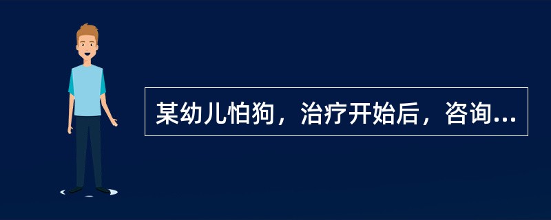 某幼儿怕狗，治疗开始后，咨询师让他吃糖果的同时，看狗的照片，谈狗的趣事，之后看远处关在笼子里的狗，然后再分次逐渐走近狗笼（或将狗笼移近），直至消除害怕狗的情感反应。这样的治疗是运用什么原理？（　　）