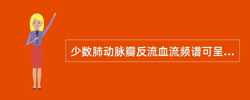 少数肺动脉瓣反流血流频谱可呈双峰型，是由于（　　）。