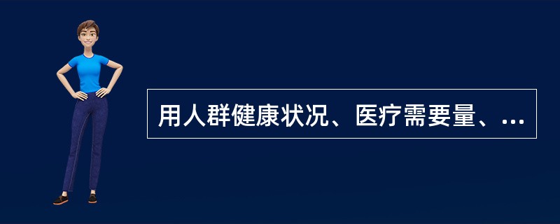 用人群健康状况、医疗需要量、卫生资源和卫生服务利用等指标及其相互关系，评价卫生服务的效益及效果，为卫生资源合理分配提供依据的方法是（）。