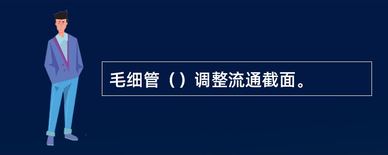 毛细管（）调整流通截面。